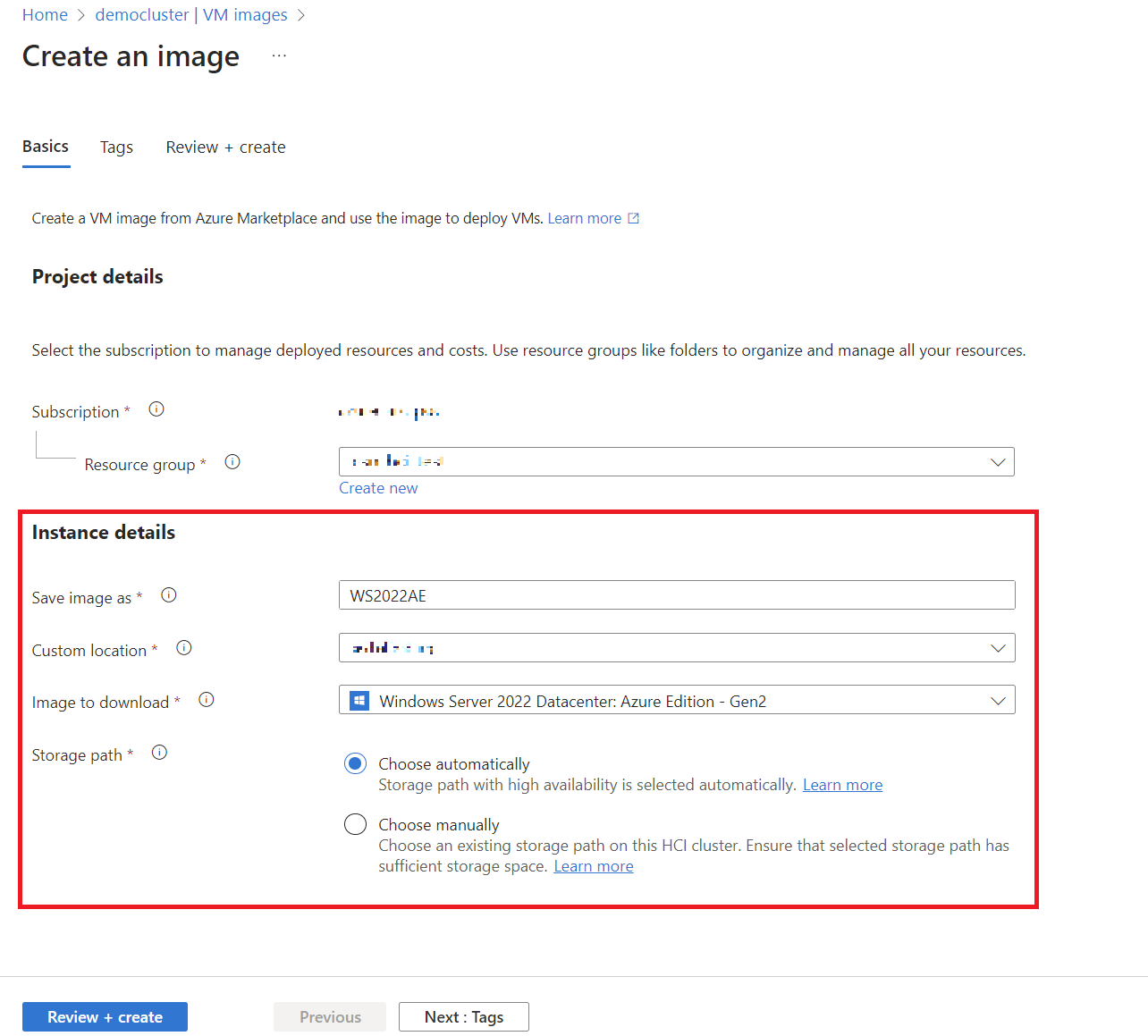 VM Image Azure Stack HCI 02