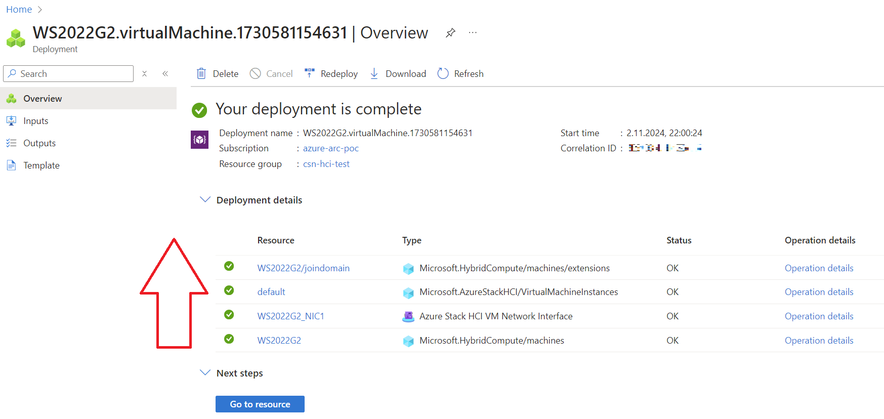 Deploying VM Azure Stack HCI 06