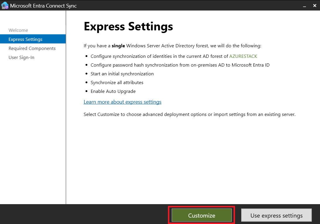 Entra ID Connect Config 1